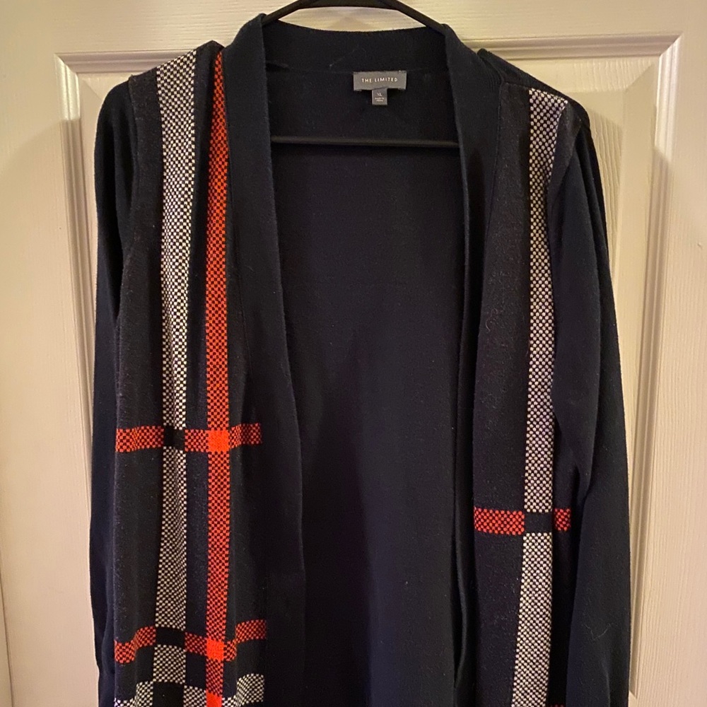 Lightweight, plaid cardigan